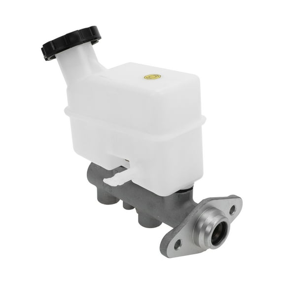 Unique Bargains No.585102E000 Brake Master Cylinder with Reservoir for Hyundai Tucson 2005-2008 Engine Compartment Hydraulic Master Cylinder Durable Aluminum Alloy Plastic 1 Pc Silver Tone White