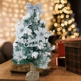 thumbnail image 5 of 19.7 Inch Artificial Christmas Tree with LED Lights, Pre-Decorated Mini Tabletop Xmas Tree with Ornaments, Bow, and Fake Snow, Holiday Decor for Home and Business, 5 of 7
