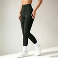 thumbnail image 7 of IUYRTFE Women Solid Color Full Length Yoga Pants High Waist Stretch Workout Leggings for Gym Running Daily Wear, 7 of 7