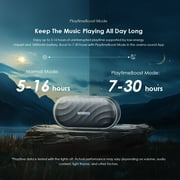 Oraimo Portable Bluetooth Speaker with LED Lightshow, 30 Hours Playtime, Portable Speaker with Mics for Call and Meeting, Gray