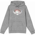 thumbnail image 4 of No Fear Skull With Wings Vintage Logo Adult Heather Gray Long Sleeve Hoodie-Medium, 4 of 6