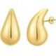 thumbnail image 1 of Pendientes de aro gruesos de oro para mujer, pendientes ligeros de aro huecos abiertos con forma de gota de agua, pendientes chapados en oro hipoalergénicos, joyería de moda, 1 of 4