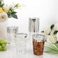 thumbnail image 5 of 100 Pack 12 oz Silver Plastic Cups, Silver Rimmed Disposable Cups, Party Wine Glasses Cocktail Glasses Premium Cups with Silver Rim, 12 Ounce Plastic Tumblers For Party, 5 of 7