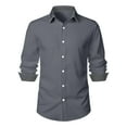 thumbnail image 1 of Blusa y camisa de manga larga con cuello vuelto para hombre, informal, con estampado de patchwork, cuello vuelto, botones, blusa de manga larga para hombre, 1 of 5