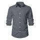 thumbnail image 1 of Blusa y camisa de manga larga con cuello vuelto para hombre, informal, con estampado de patchwork, cuello vuelto, botones, blusa de manga larga para hombre, 1 of 5