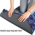 thumbnail image 3 of Blue Purple Butterfly Pattern Hot Yoga Mat Towel Non Slip for Hot Yoga - Quick-Drying Yoga Mat Cover with 4 Corner Pockets with Travel Bag - Hot Yoga Towel Non Slip 74"x26", 3 of 6