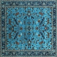 thumbnail image 1 of Ahgly Company Indoor Square Oriental Light Blue Industrial Area Rugs, 4' Square, 1 of 4