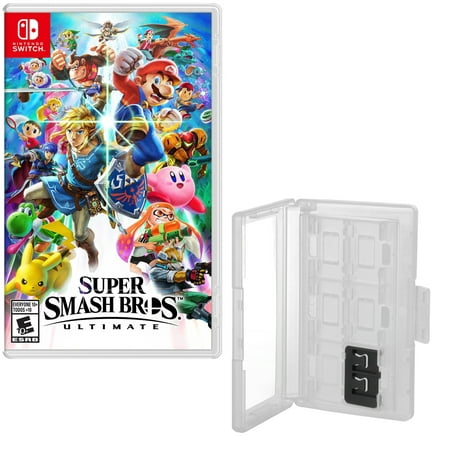 Hard Shell 12 Game Caddy with Super Smash Bros Game for Nintendo Switch