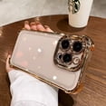 thumbnail image 4 of Luxury Electroplate Transparent Phone Case For iPhone 14 13 12 11 Pro Max Bumper Shockproof Clear Cases Cover, 4 of 4