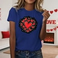 thumbnail image 2 of T-shirts pour Femmes de la Saint-Valentin 2026 Mode Manches Courtes Col Rond avec Cœur Graphique, 2 of 4