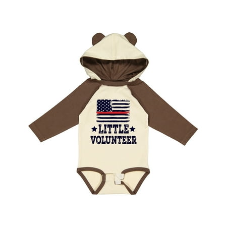 

Inktastic Firefighter Little Volunteer Gift Baby Boy or Baby Girl Long Sleeve Bodysuit