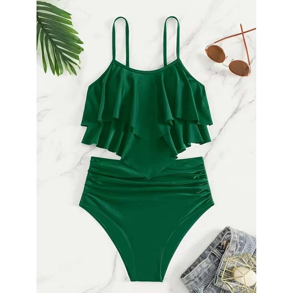 Girls Swim Suits One Piece Swimsuit Green Swimsuit Gymnastics Leotard Girls Bathing Suits Size 11-12 Years