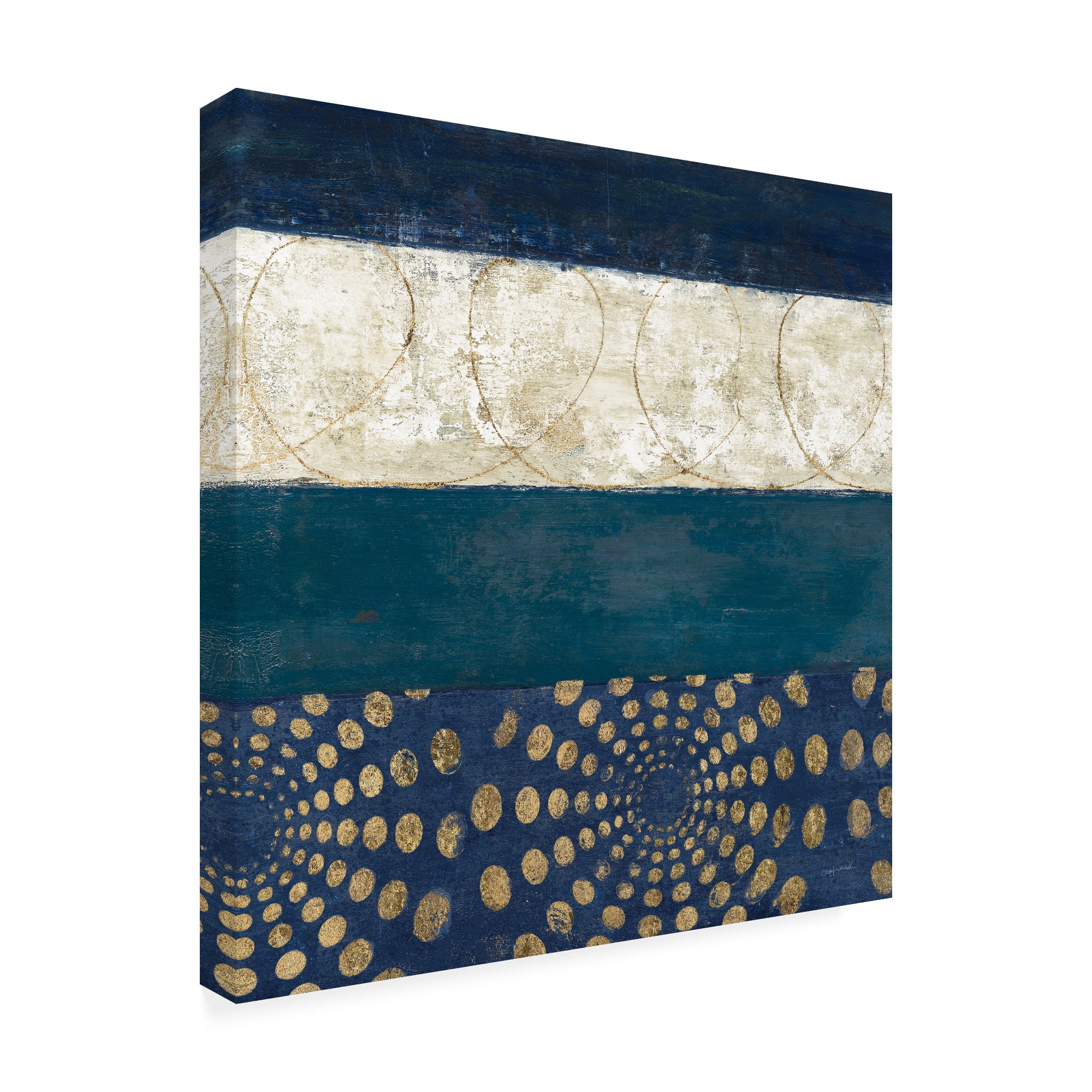 Trademark Fine Art 'Juxtapose IV Metallic' Canvas Art by Cheryl Warrick