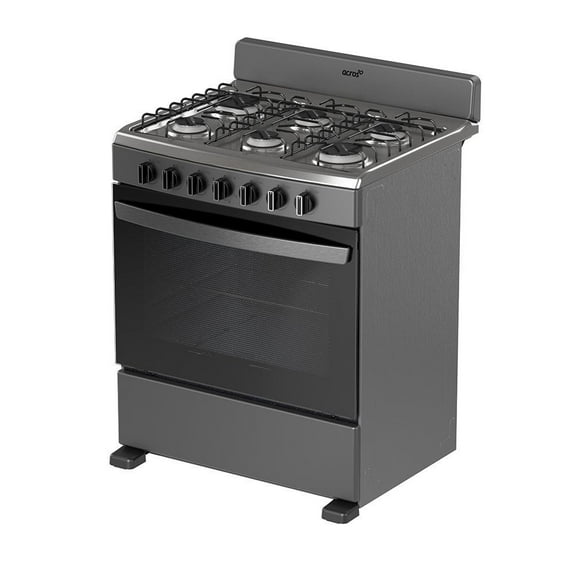 Estufa Acros 30 Pulgadas Gas Puerta Panorámica Acabado Espejo