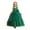 Green, variant on Girls Performance Dress Long Pommel Sleeveless Party Kids Gown for