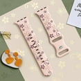 thumbnail image 2 of BandPlus Silicone Band with Flower for Apple Watch Series 10 46mm Women Girls,Soft Silicone Replacement Sport Strap Wristband for iWatch Series 10 46mm, Pink, 2 of 6