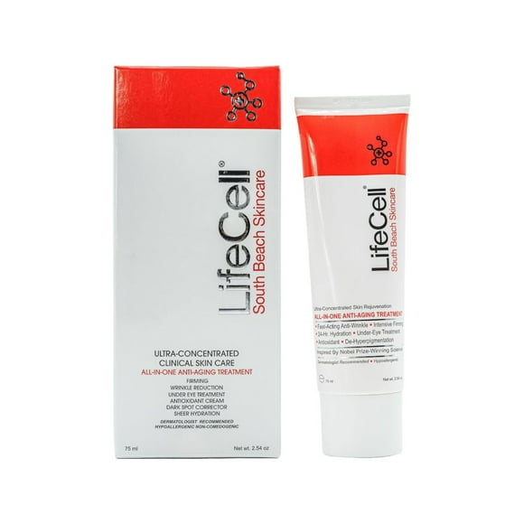 LifeCell All-in-One Anti-Aging Treatment | 2.54 oz (75 ml) | Crema Facial con Retinol, Ácido Hialurónico y Vitamina C
