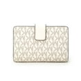 thumbnail image 2 of Michael Kors Women's Jet Set Medium Floral Embellished Signature Logo Bifold Wallet (Light Cream Multi), 2 of 6