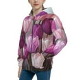 thumbnail image 2 of Kdxio Purple And Pink Tulip Bouquet Pattern Kids Boys Girls Zip Up Hoodie 3D Printed Hooded Sweatshirt Hoody Coat with Pocket 7-12 Y-Small, 2 of 6