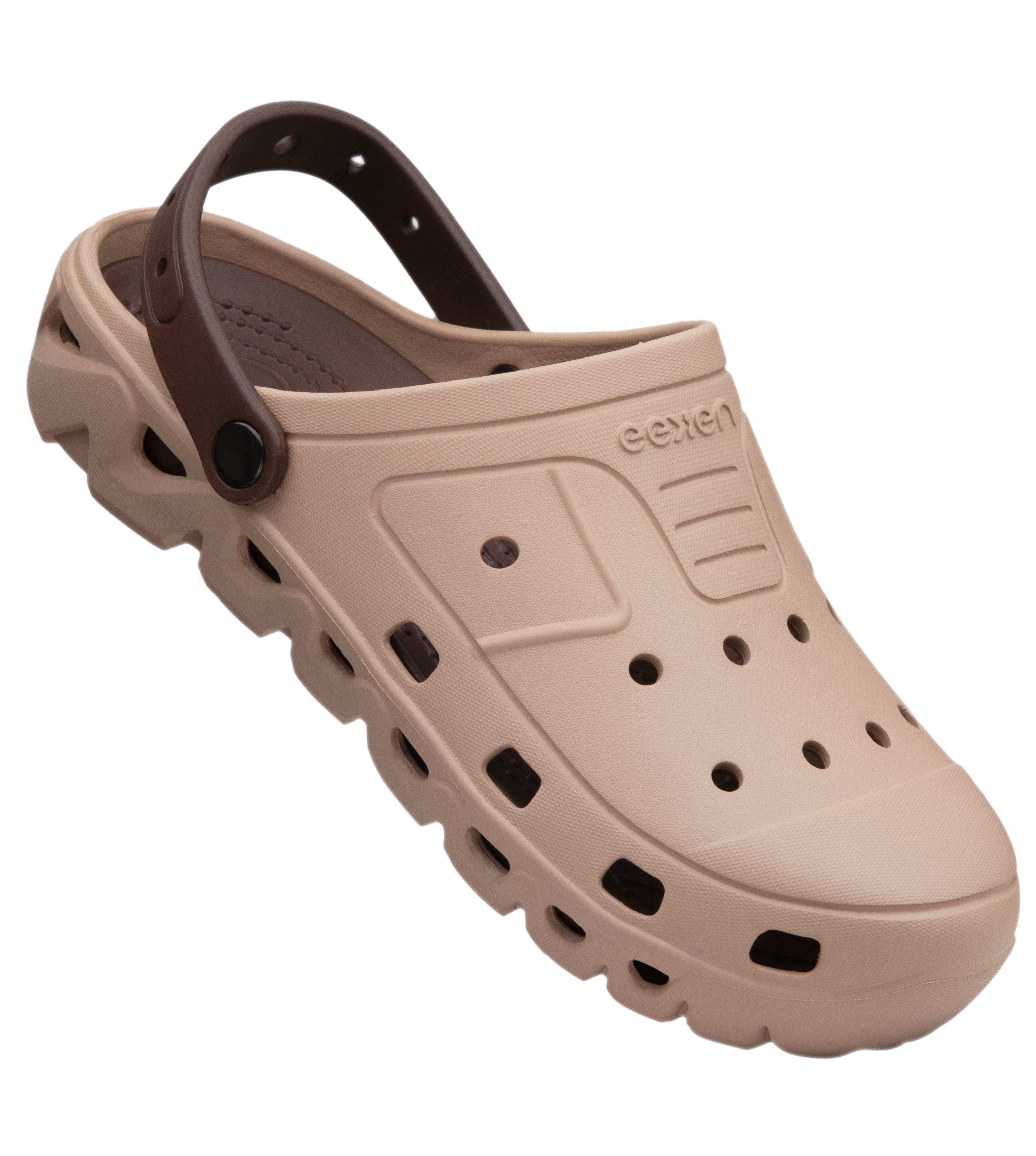 Crocs Yukon Sport Brown Khaki Leather Trim Clogs Mens 8 Women 10 Outdoor Sandals Crocs Men main image 3