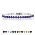 thumbnail image 1 of JeenMata 11 TCW Round Cut June - Alejandrita - Pulsera de tenis con piedra natal para mujer en diseño de eternidad - Chapado en oro blanco, Mujer, Adulto, 1 of 6