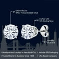 thumbnail image 2 of Gem Stone King 925 Sterling Silver Moissanite Stud Earrings for Women Men | 3.00 Cttw | Round 8MM, 2 of 4