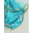 thumbnail image 3 of Cjfdfy Toddlers Baby Girl Arabian Princess Costume Outfit Blue Tulle Romper Newborn Baby Girls Halloween Birthday Cosplay Party Carnival Clothes Short Sleeve Off-Shoulder Jumpsuit Playsuit, 3 of 9