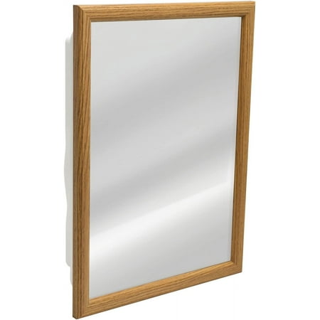 K268 Oak Framed Medicine Cabinet, 14.5" x 21.75" x 4.5"