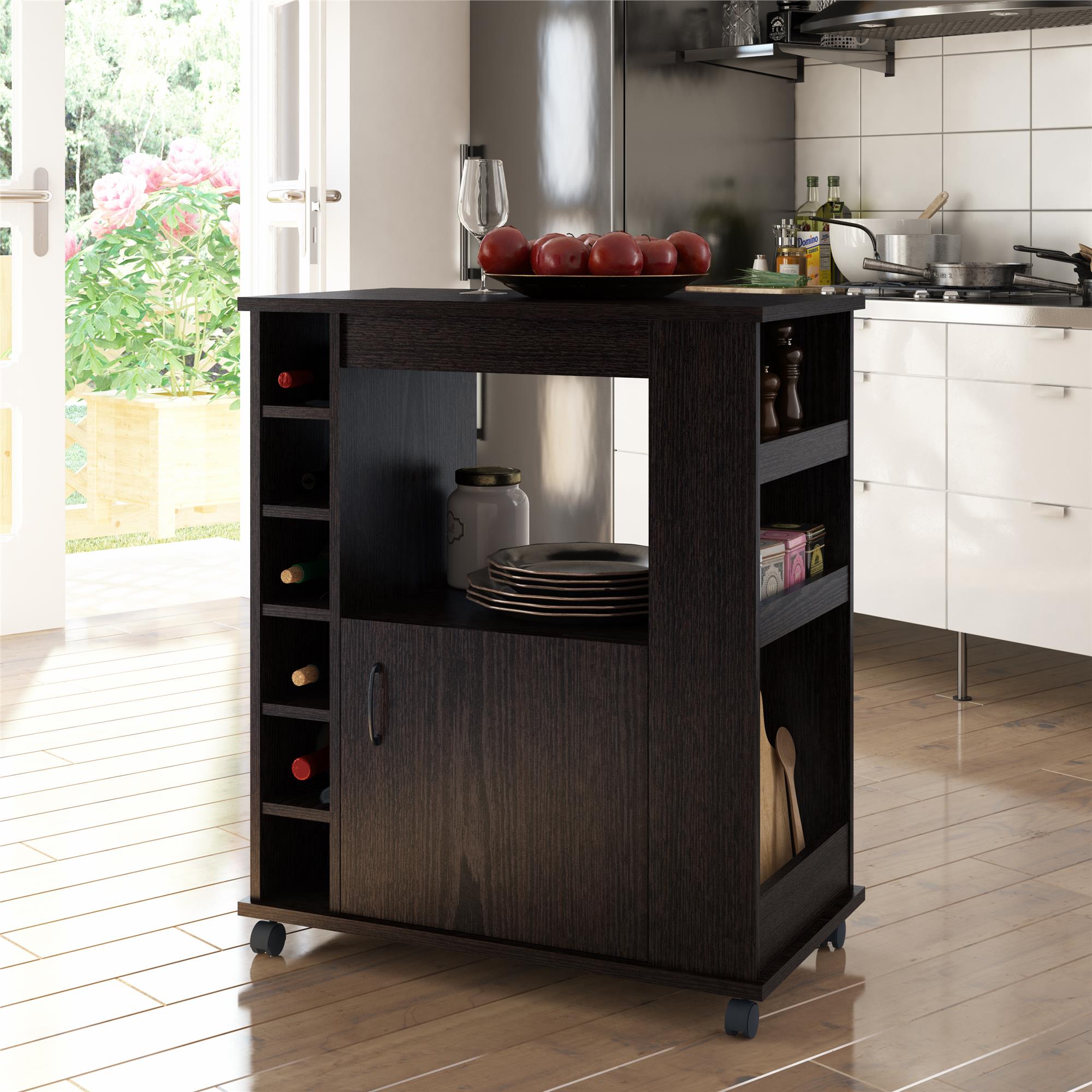 Ameriwood Home Williams Kitchen Cart, Espresso