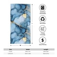 thumbnail image 2 of Polyester Long Towel Multi-Size Water Absorption Good Bright Fluffy Soft For Bathroom Swimming Pool Beach Outdoor Travel Light Blue And Gold Marble, 2 of 8