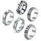 thumbnail image 3 of Anillos giratorios de 5 uds., anillos de ansiedad resistentes al desgaste, a prueba de herrumbre, anillo portátil para aliviar el estrés, banda Ropa, zapatos y accesorios Miscelánea Tipo 6 Sonducket AP006629-06, 3 of 6