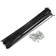 thumbnail image 1 of Unique Bargains 40 radios 14G J Bend 224 mm x 2 mm con cabecillas para bicicleta de acero negro Unique Bargains radios y accesorios para bicicletas, 1 of 1