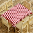thumbnail image 4 of Sorfey Checkered Dining Table Cover Vinyl Table Cloth with Flannel, Red 84" x 60", 4 of 8