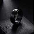 thumbnail image 3 of Jeanewpole1 Unisex Black Stainless Steel Knuckle Ring Rotatable Size 6-13, 3 of 3