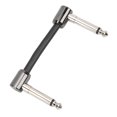 thumbnail image 3 of Guitar Patch Cable, 5cm Pedal Wire Dual Right Angle Plug Black Wide Application  for Guitars, 3 of 7
