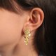 thumbnail image 3 of unbranded Aretes De Metal Dorado Con Floral Y Para Ocasiones Casuales Y Elegantes, 3 of 6