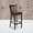 Burgundy Vinyl Seat/Black Metal Frame, variant on Emma + Oliver Black Metal Vertical Back Barstool, Cherry Wood Seat