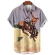 thumbnail image 2 of Camisa vaquera occidental para hombre, con estampado 3D, estilo hawaiano, informal, de manga corta, con solapa, ropa de calle, camisas vintage, 2 of 5