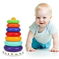 thumbnail image 2 of Colorful Stacking Rings Toy with Musical Base, Early Learning Tower for Babies, Wobbly Rocker Design to Improve Balance & Coordination, Ages 6+ Months, 2 of 7