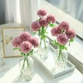 thumbnail image 6 of 12pcs Artificial Chrysanthemum Ball Flowers Fake Purple Flowers Silk Hydrangea Bridal Wedding Bouquet for Home Garden Party Office Kitchen House Decoration, 6 of 8