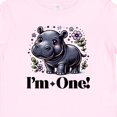 thumbnail image 4 of Inktastic Babys First Birthday Hippo 1 Year Old Girl Girls Baby T-Shirt, 4 of 5