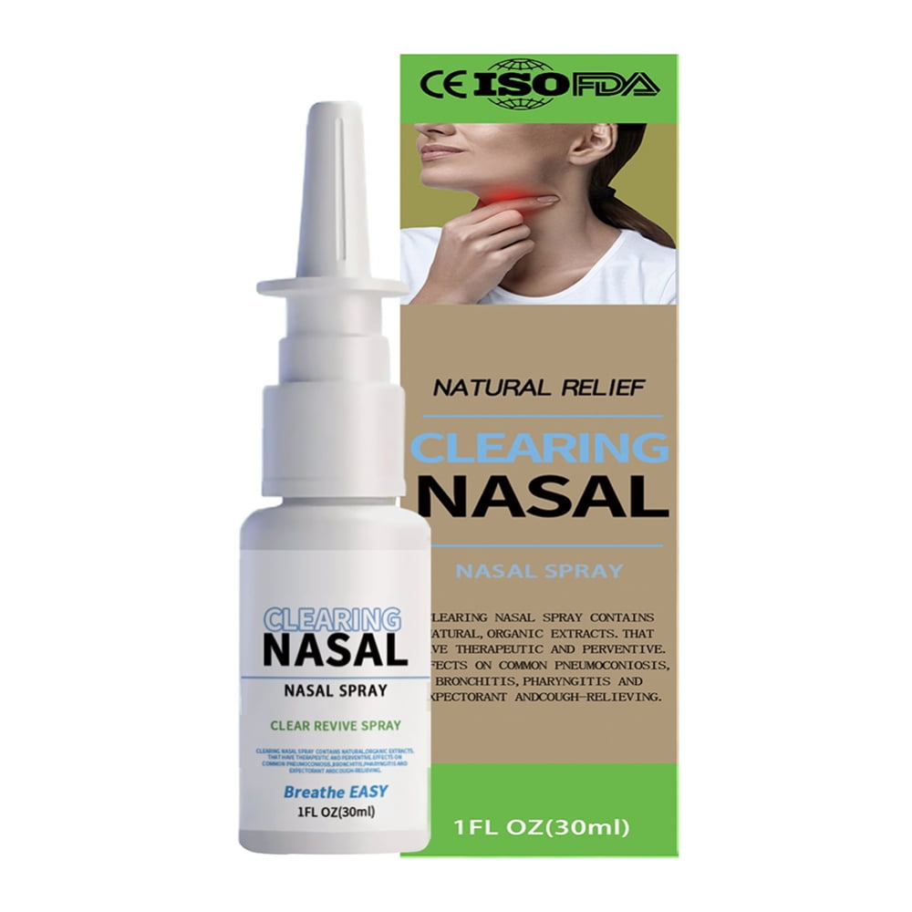 IKemiter 30ML Nasal Spray Natural Herbal Nasal Relief Solution Relieve Nasal Congestion Sneezing
