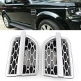 thumbnail image 1 of Silver Front Grille Air Intake Fender Vent Grill For 2010-2016 15 for Land Rover LR4, 1 of 4
