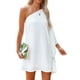 thumbnail image 2 of SAYOO Vestido corto de fiesta de club de verano con manga de murciélago suelta de un hombro para mujer SAYOO  Sexy, 2 of 5