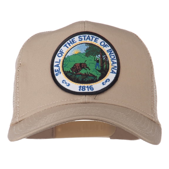 Indiana State Patched Mesh Cap - Khaki OSFM