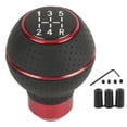 thumbnail image 2 of Gear  Knob, 5 Speed Aluminium Alloy Comfortable Control Artificial Leather Automatic  Knob  For Car For Automobiles Accessory, 2 of 8