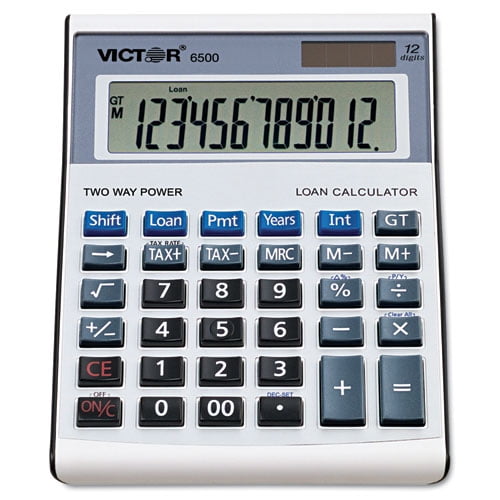6500 Executive Desktop Loan Calculator, 12-Digit Lcd | Bundle of 10 Each