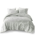 thumbnail image 2 of Twin/Twin Xl Crushed Velvet Sherpa Reversible Comforter Set,Grey Polyester Household Supplies Décor Bedding Bedding Sets, 2 of 12
