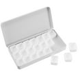 thumbnail image 3 of UPKOCH 1 Set Multi-Grid Pigment Box Metal Box for Paint Storage and Color Mixing White 12.20X6.20X1.30CM, 3 of 8