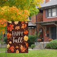 thumbnail image 3 of diyeu Happy Fall Garden Flag 12x18 Double Sided Burlap, Autumn Retro Maple Leaves Yard Flags for Thanksgiving Rustic Seasonal Outside Outdoor Decoration (ONLY FLAG), 3 of 6